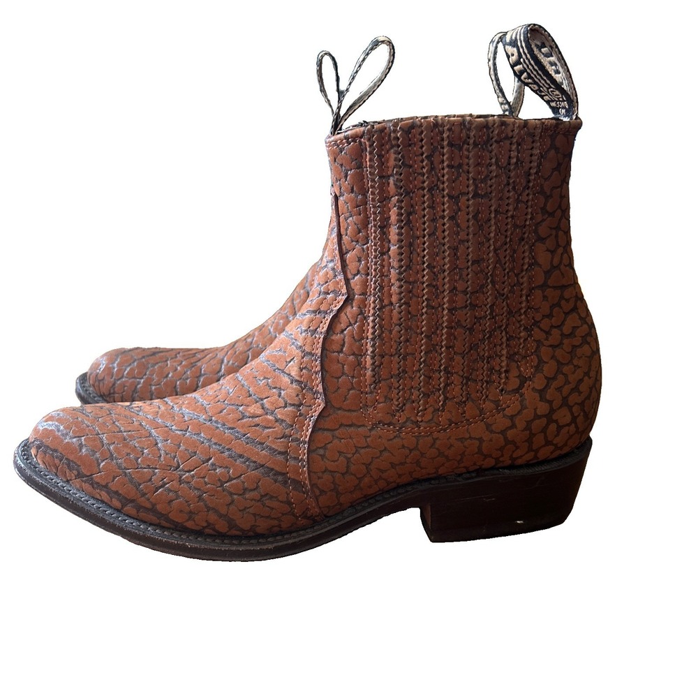 Potro Salvaje Botines Bull Neck Men's Brown Ankle Boots Size 27.5/ US 9.5